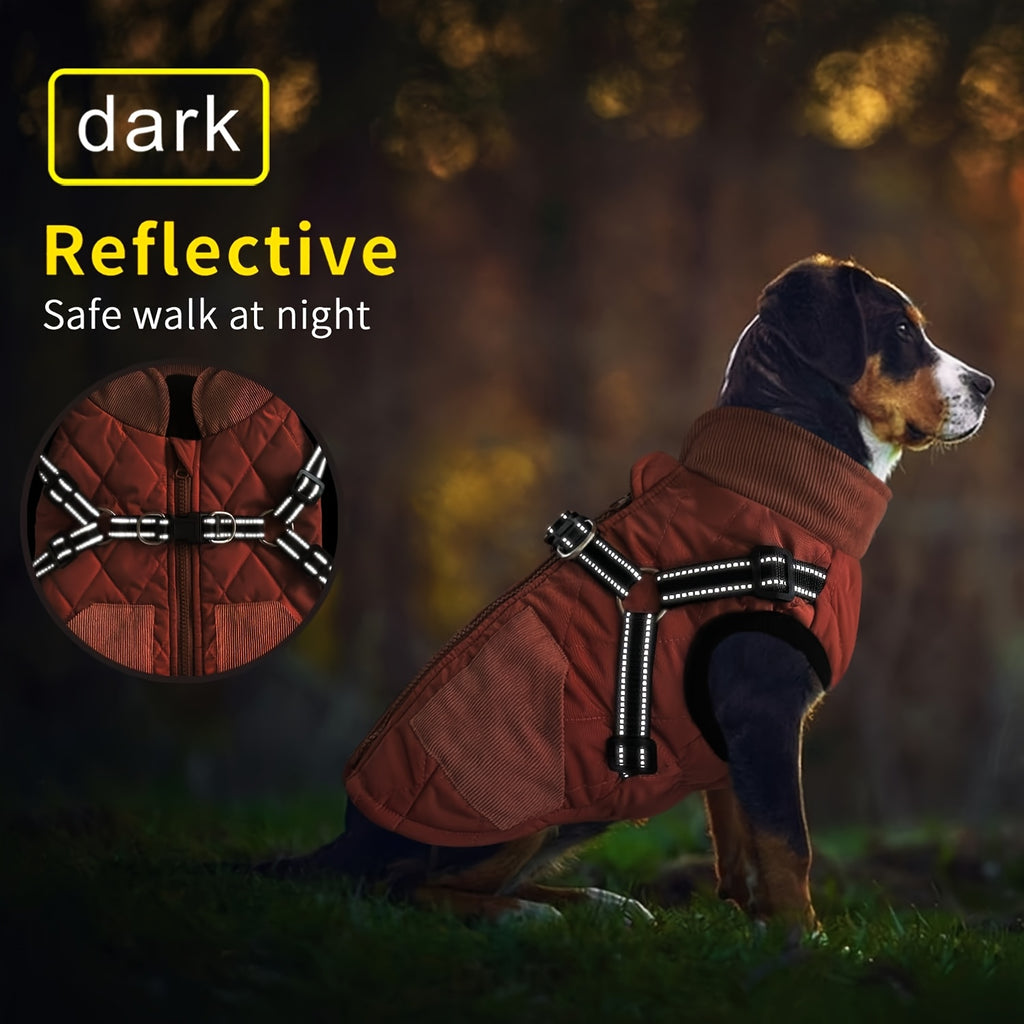 Reflective Dog Jacket - Adjustable Small Medium