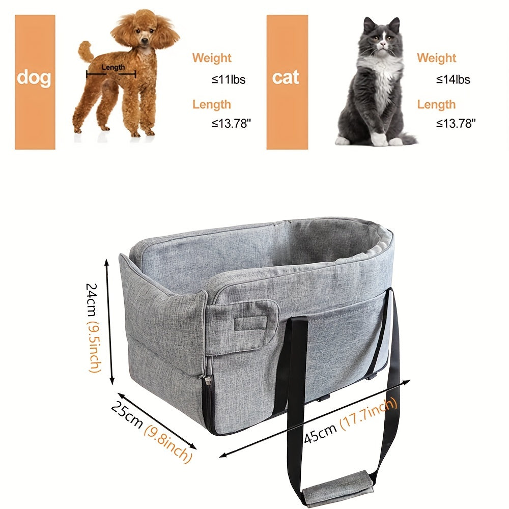 Pet Booster Seat Portable Dog Car Seat with Safety Harness