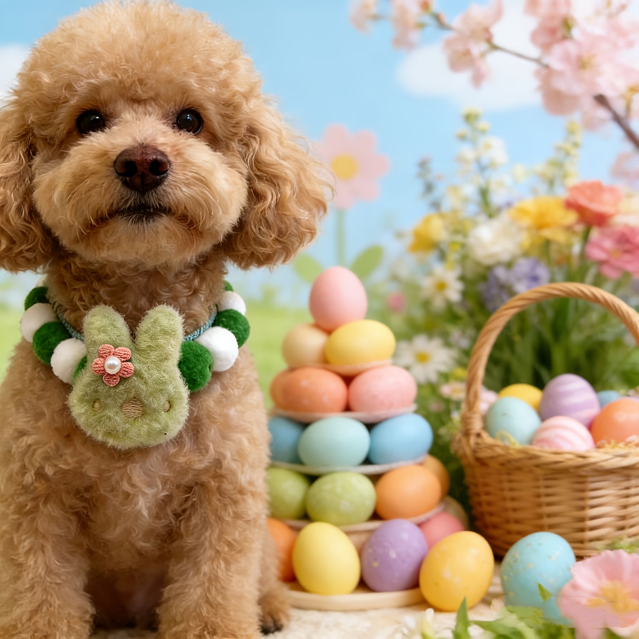 Easter Dog Bowtie - Rabbit Themed SML Dog Accessory