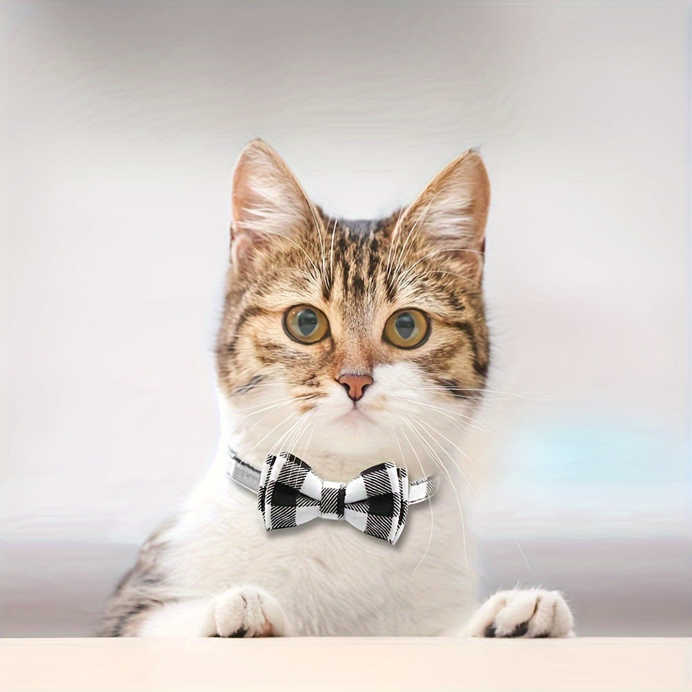 Adjustable Bow Tie Cat Collar – Stylish & Comfortable Breakaway Design