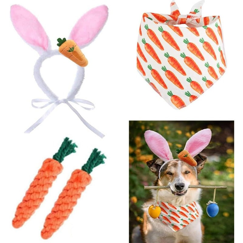 Dog Easter Costume - Adjustable Carrot Headband