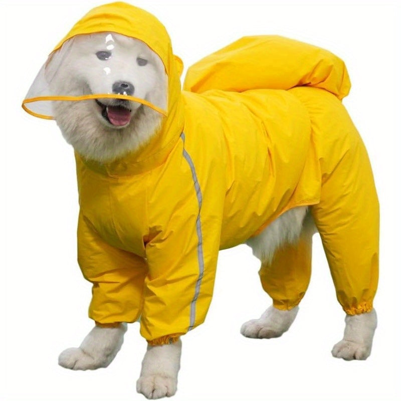 Dog Raincoat - Large Dog Raincoat Waterproof Dog Coat
