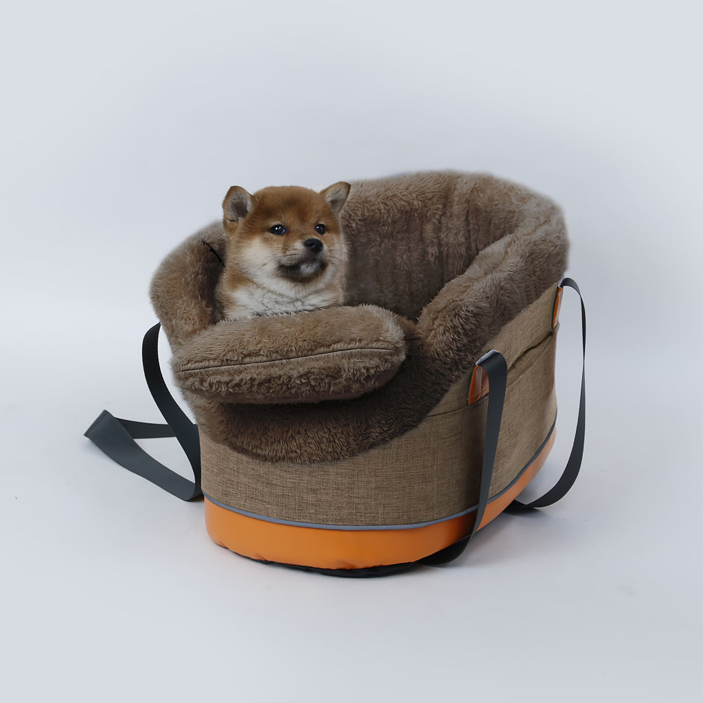 Pet Car Seat Carrier - Dog Cat Travel Crate