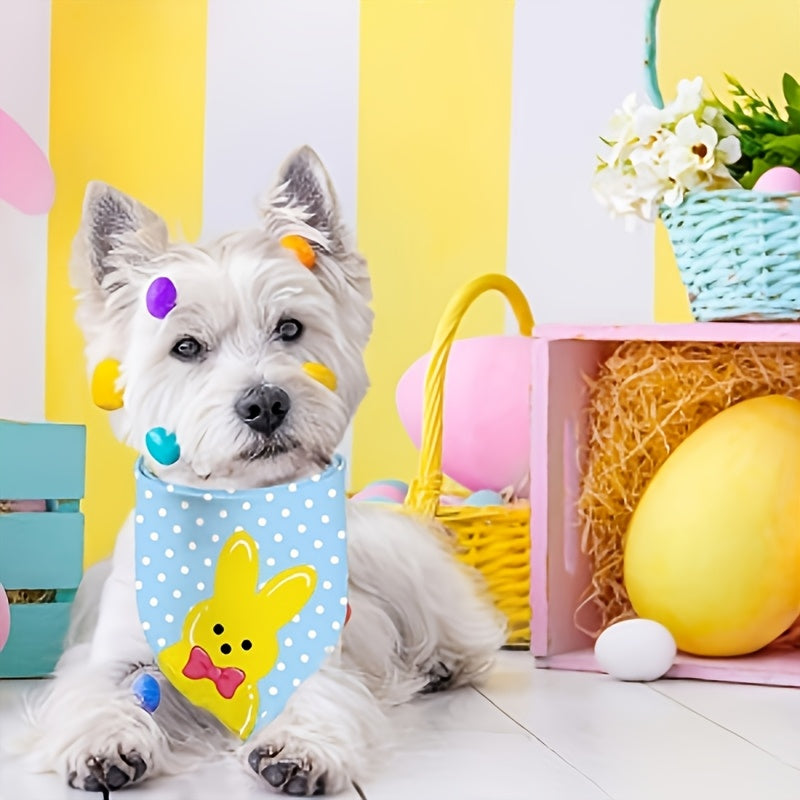 Easter Dog Bandanas - Colorful Bunny Pet Scarf