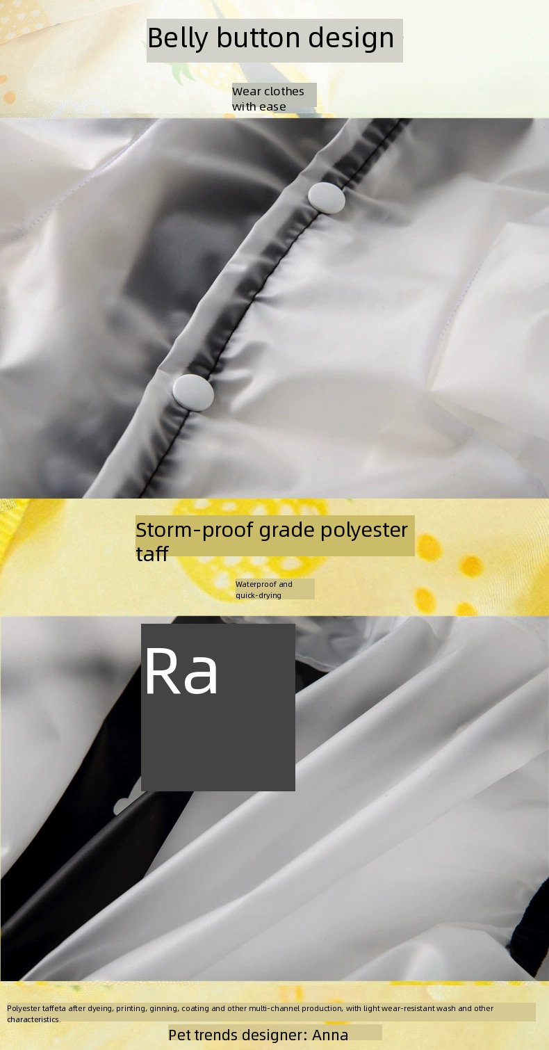 Dog Raincoat - Waterproof Dog Jacket Dog Rain Jacket