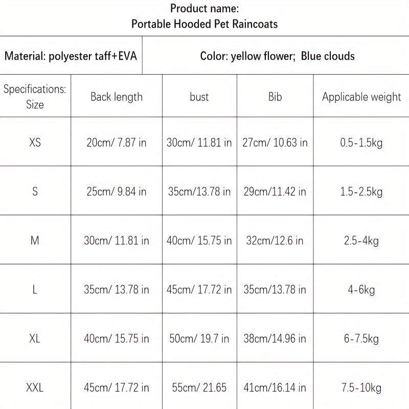 Waterproof Dog Raincoat - Breathable Reflective Coat