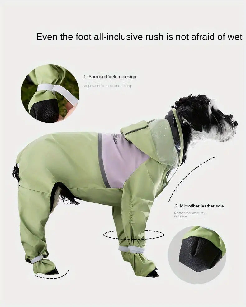 Dog Raincoat - Dog Rain Jacket Waterproof Dog Coat