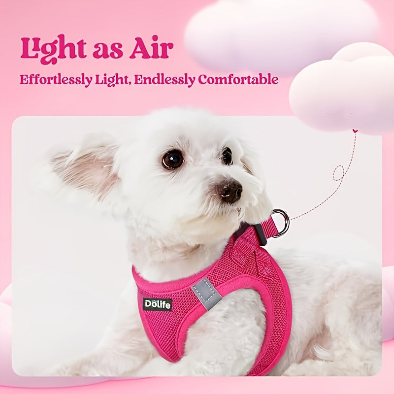 Reflective Mesh Dog Harness - Step-In Design