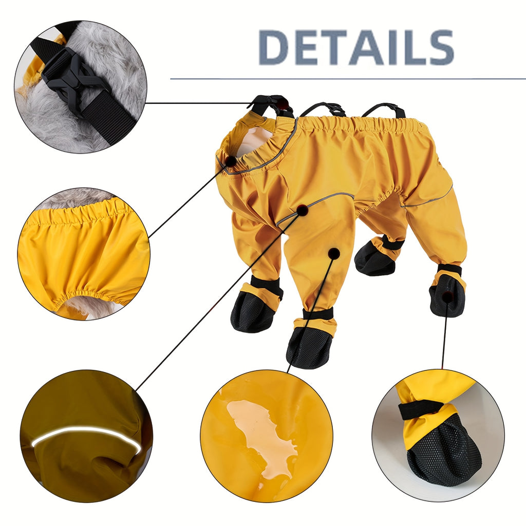 Waterproof Dog Boots - Adjustable Anti-Slip Shoes