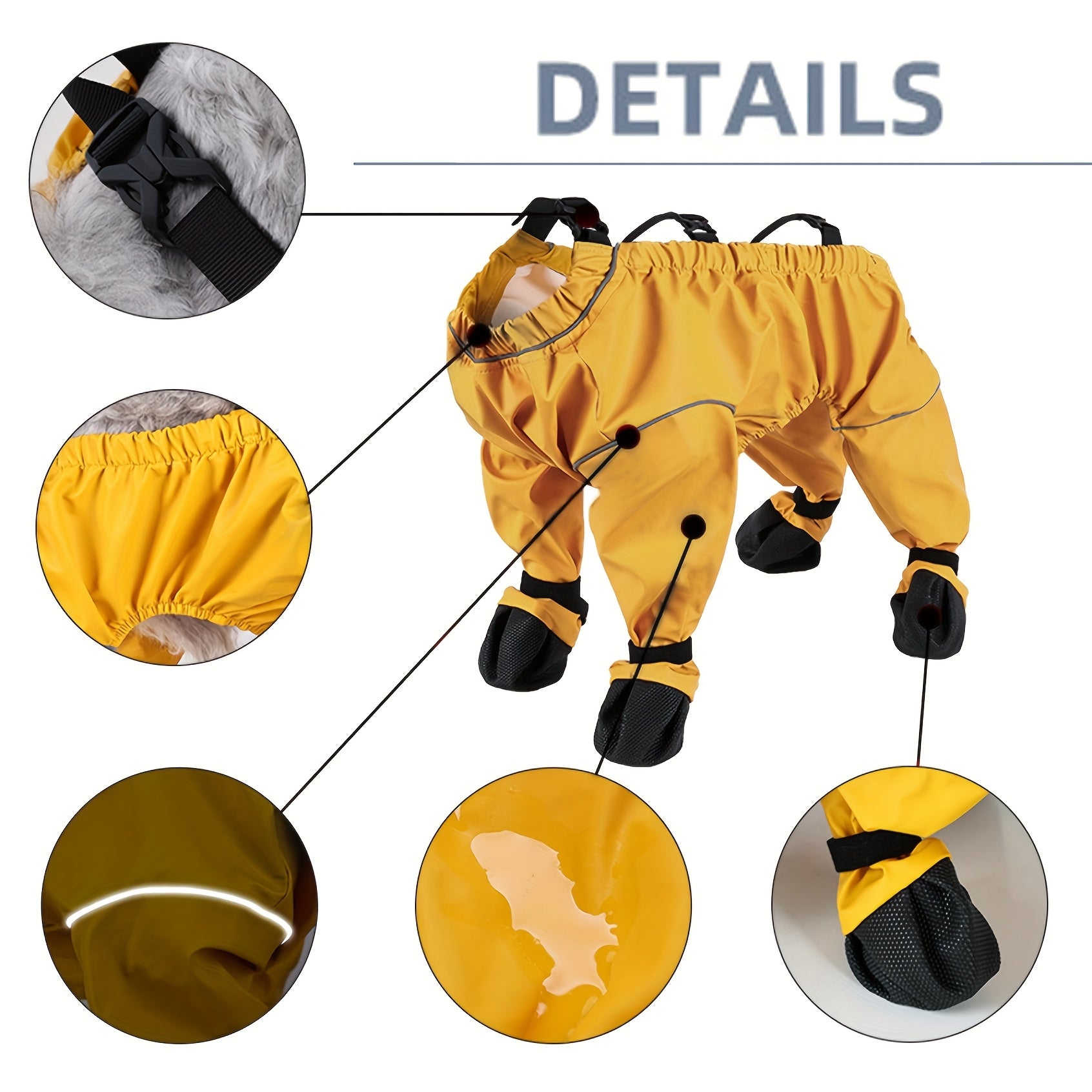 Waterproof Dog Boots - Adjustable Anti-Slip Shoes