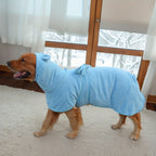 Dog Bathrobe - Soft Absorbent Pet Robe with Hood