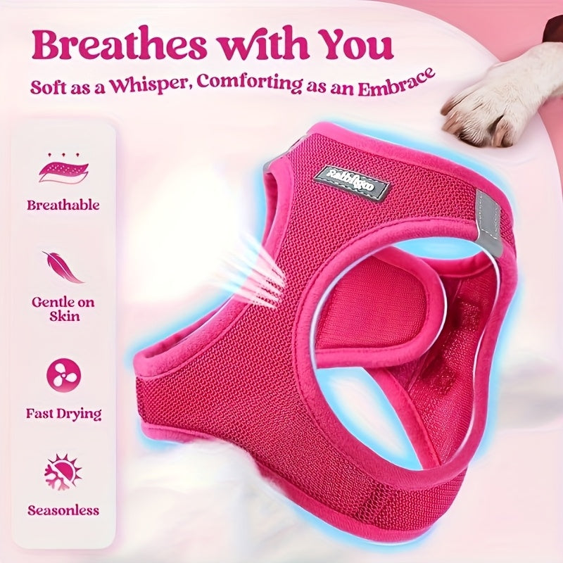 Reflective Mesh Dog Harness - Step-In Design