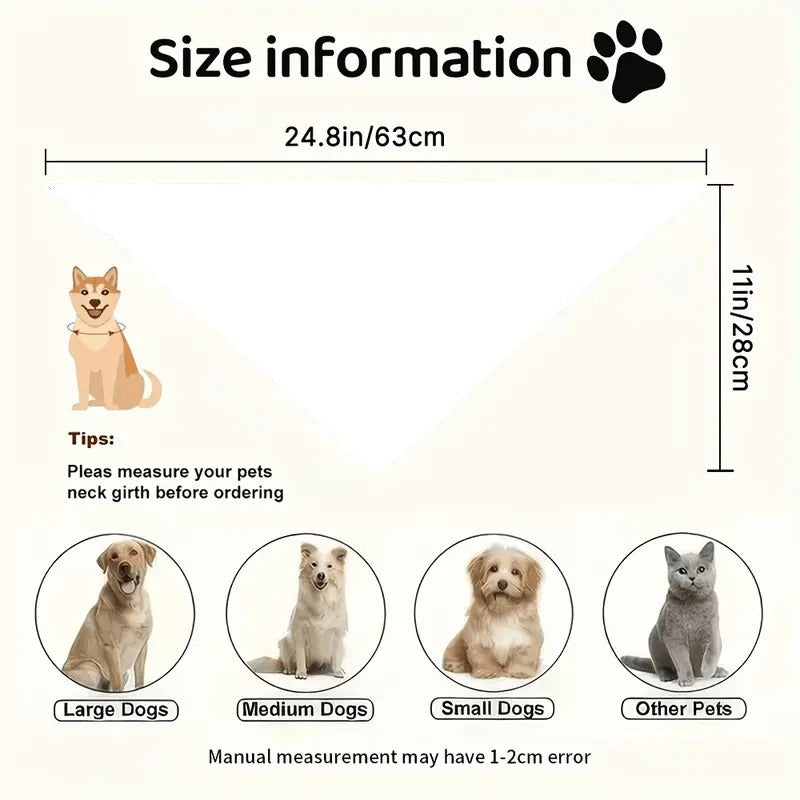Easter Dog Bandana - Adjustable Washable Triangle Neckerchief