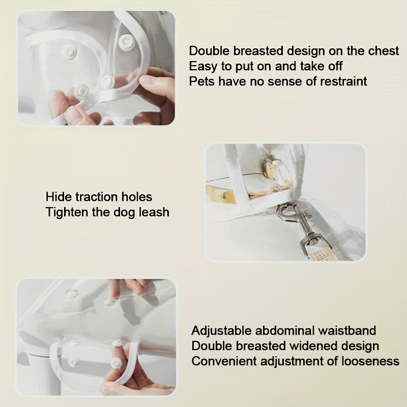 Pet Raincoat - Waterproof Dog & Cat Jacket Small