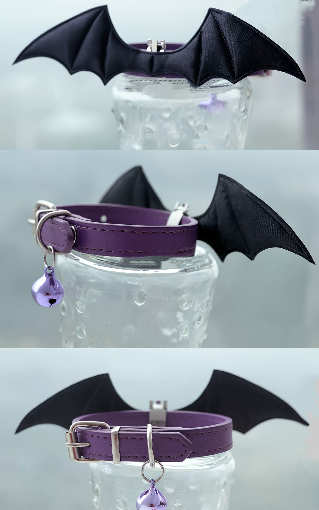 Halloween Pet Collar - Handcrafted Leather with Bell