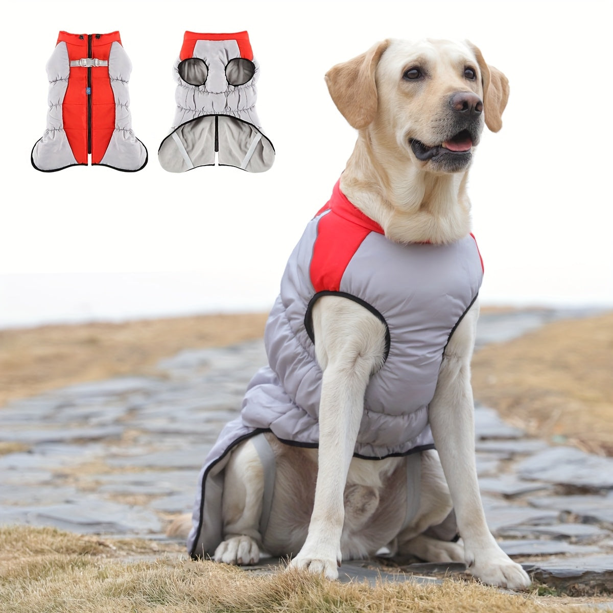 Dog Winter Jacket - Windproof Large Pink