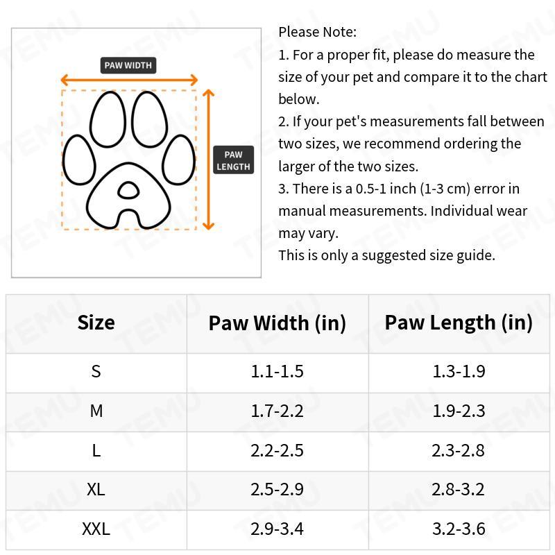 Waterproof Dog Boots Anti-Slip with Adjustable Straps