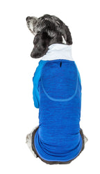 Pet Life ® Active 'Chewitt Wagassy' 4-Way-Stretch Yoga Fitness Long-Sleeve Dog T-Shirt