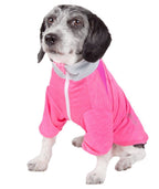 Pet Life ® Active 'Chewitt Wagassy' 4-Way-Stretch Yoga Fitness Long-Sleeve Dog T-Shirt