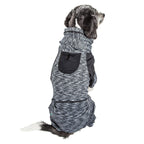 Pet Life ® Active 'Downward Dog' 4-Way-Stretch Fitness Yoga Dog Tracksuit Hoodie
