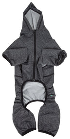 Pet Life ®  Active 'Fur-Breeze' Medium-weight 4-Way-Stretch Full Body Hooded Dog Yoga sweater