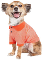 Pet Life ® Active 'Fur-Flex' Stretch and Quick-Dry Anti-Odor Fitness Yoga Dog Polo T-Shirt