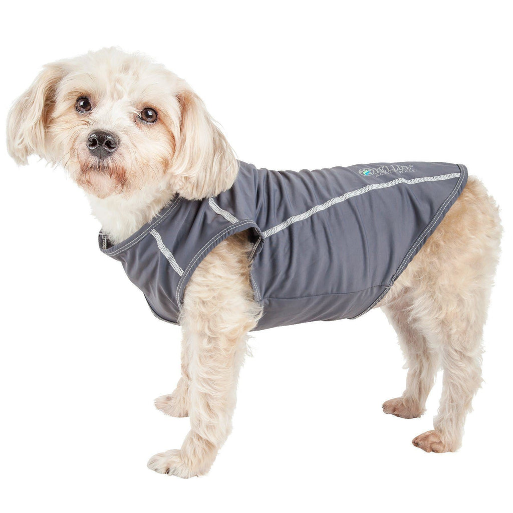 Pet Life ®  Active 'Racerbark' 4-Way-Stretch Yoga Fitness Dog T-Shirt Tank Top