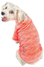 Pet Life ® Active 'Warf Speed' Heathered Ultra-Stretch Yoga Fitness Dog T-Shirt
