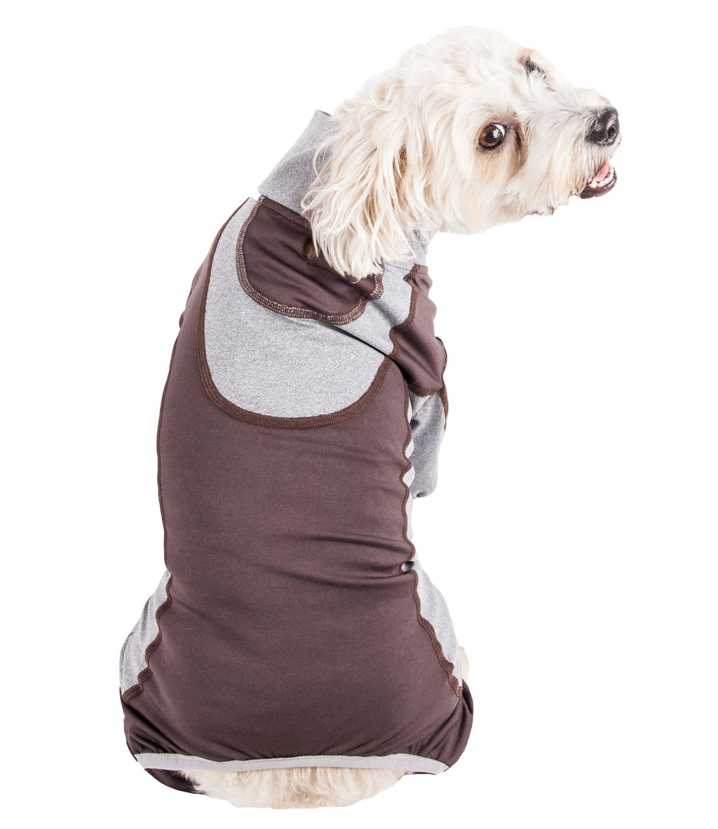 Pet Life ® Active 'Warm-Pup' Stretchy and Quick-Drying Fitness Dog Yoga Warm-Up Tracksuit