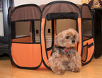 Pet Life ® 'All-Terrain' Lightweight Easy Folding Wire-Framed Collapsible Travel Pet Dog Playpen crate