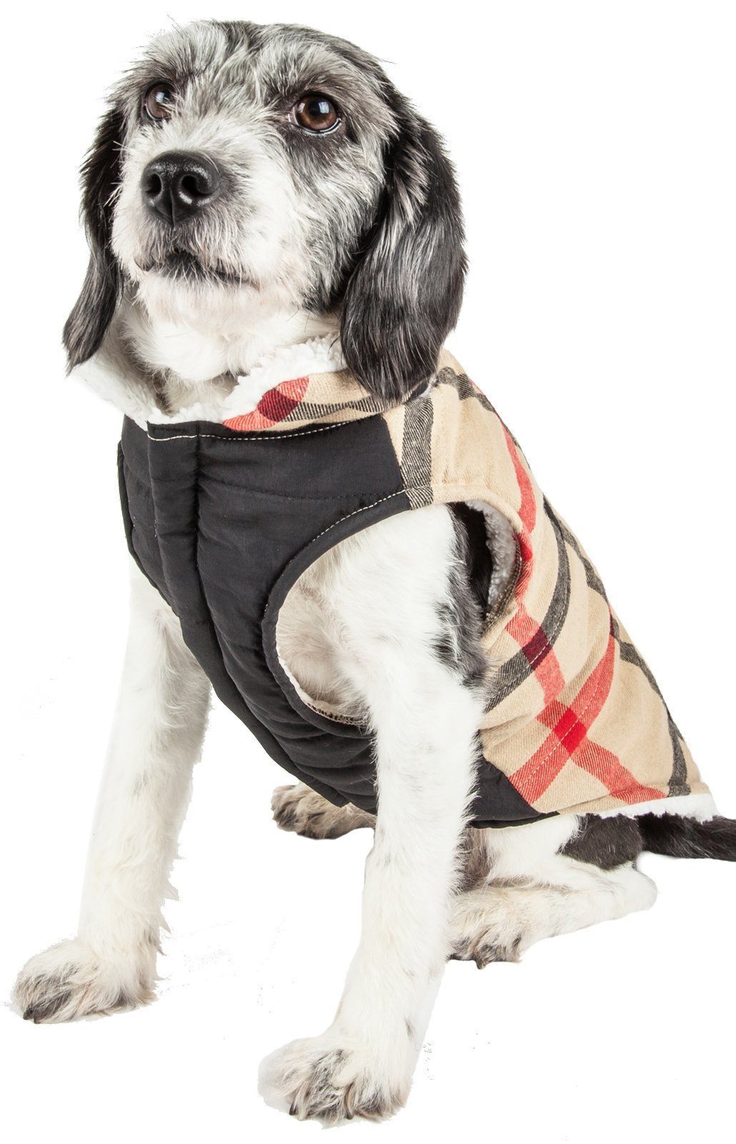 Pet Life ®  'Allegiance' Classical Insulated Plaid Fashion Dog Jacket