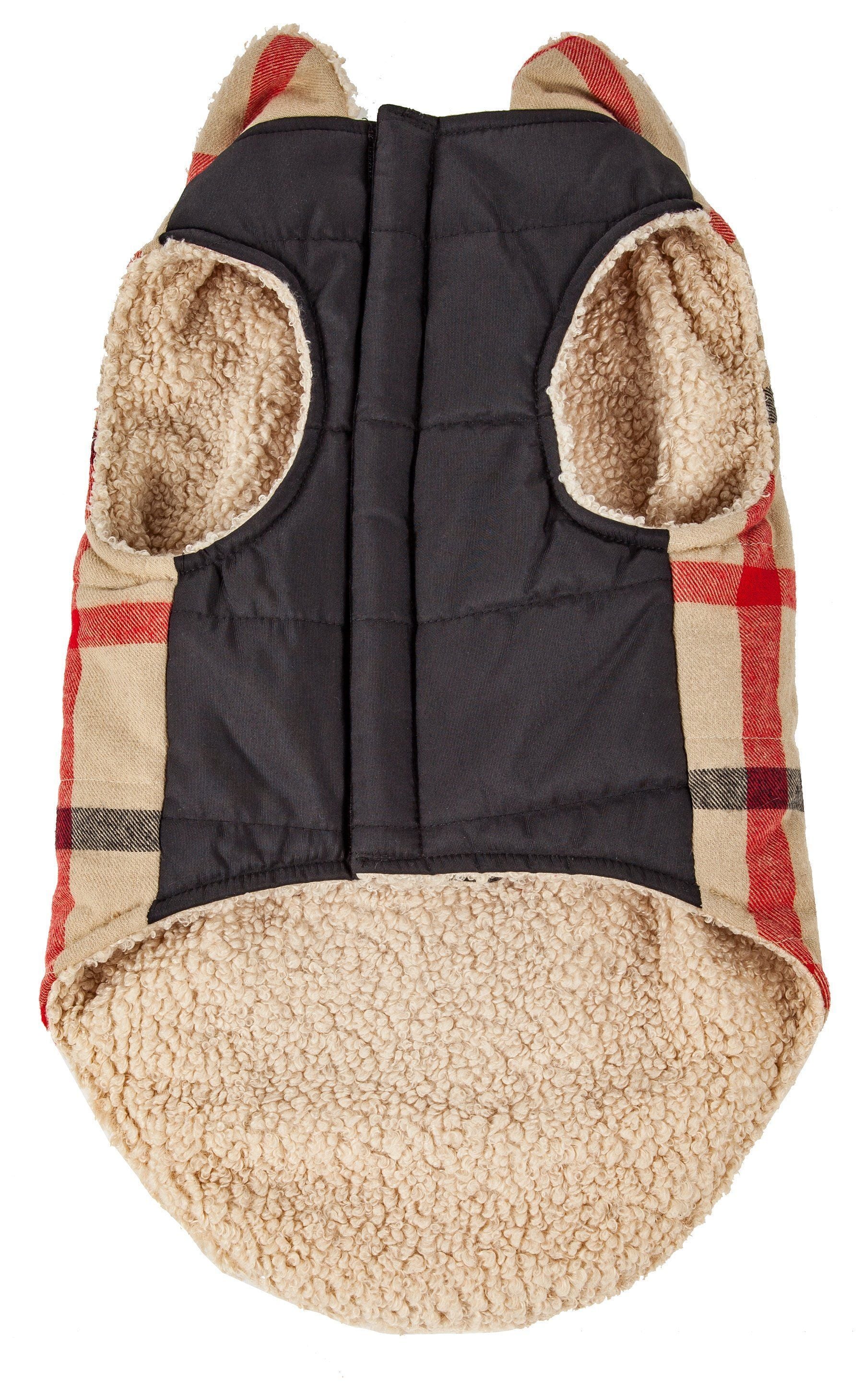 Pet Life ®  'Allegiance' Classical Insulated Plaid Fashion Dog Jacket