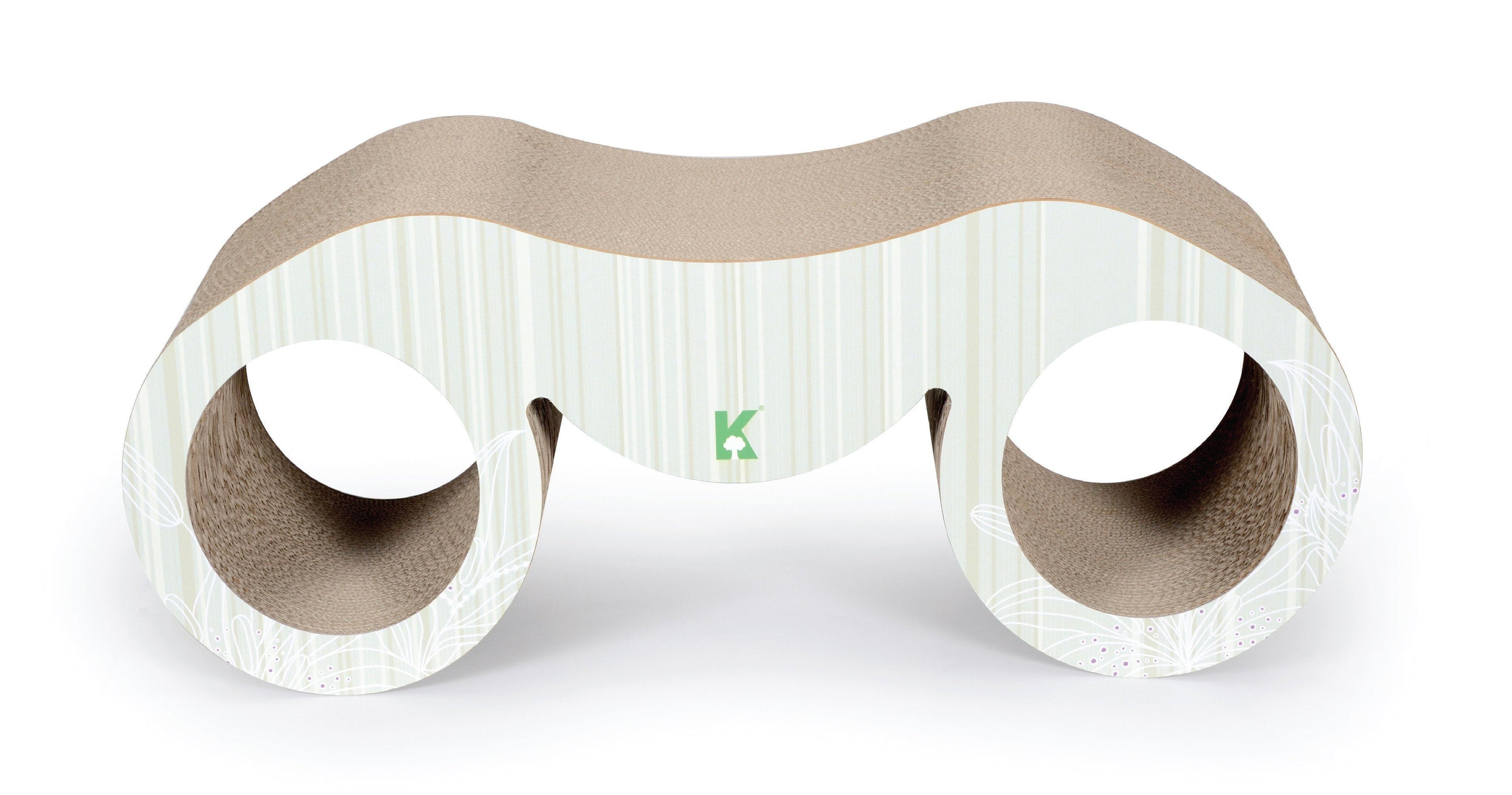 Pet Life ® 'Binocular' Premium Quality Kitty Cat Scratcher Lounger Lounge with Catnip