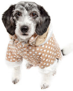 Pet Life ® 'Bow-Couture' Polka-Dot Bowed Insulated Dog Sweater Jacket