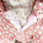 Pet Life ® 'Bow-Couture' Polka-Dot Bowed Insulated Dog Sweater Jacket