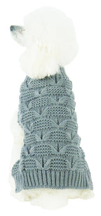 Pet Life ® Butterfly Stitched Heavy Cable Knitted Fashion Turtle Neck Dog Sweater