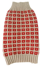 Pet Life ® 'Butterscotch' Box Weaved Heavy Cable Knitted Designer Turtle Neck Dog Sweater