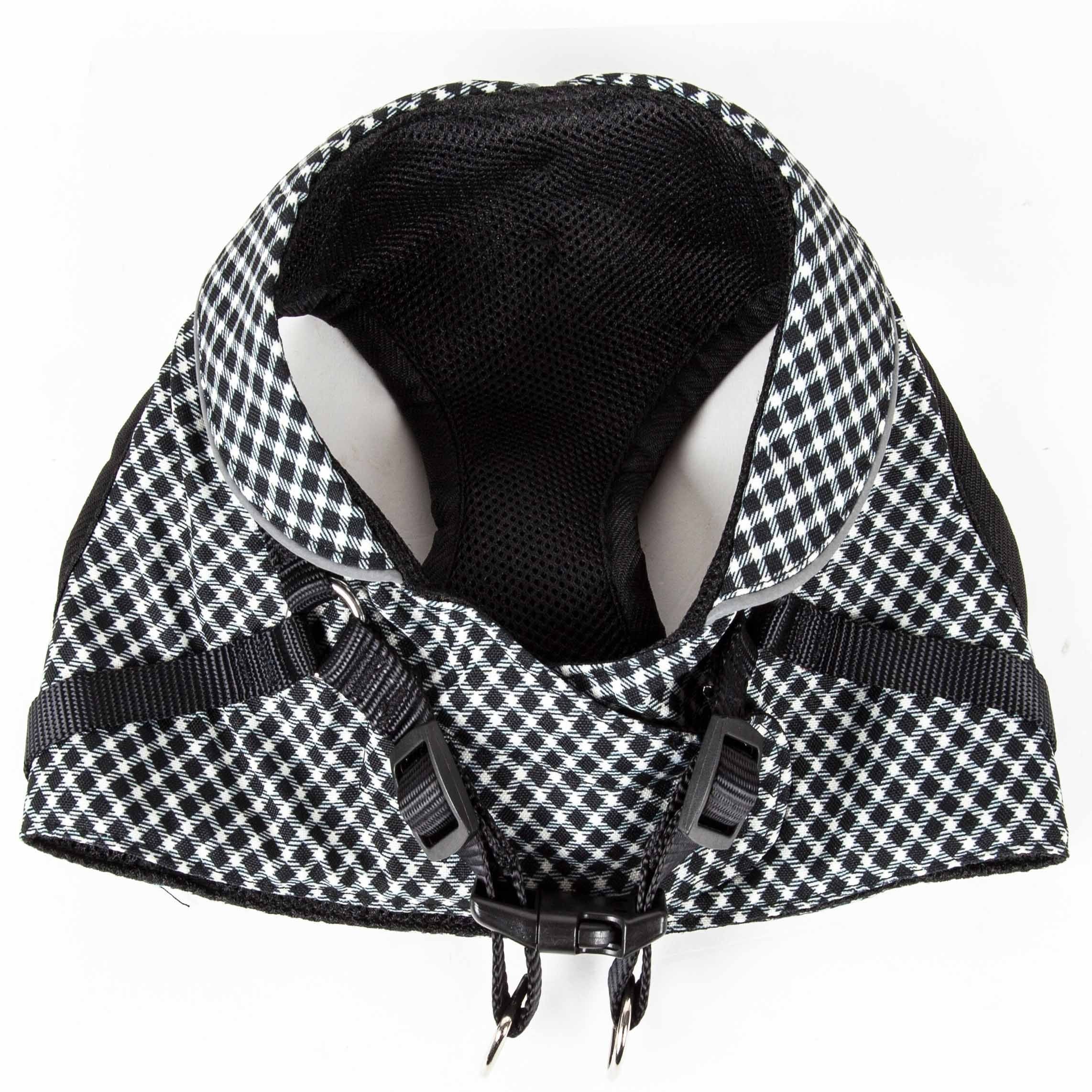 Pet Life ® 'Checkerwag' Checkered Mesh Reversed and Adjustable Fashion Dog Harness