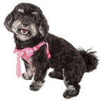 Pet Life ®  'Chichi Shaggy' Mesh Reversed Adjustable Fashion Dog Harness W/ Shaggy Neck Tie