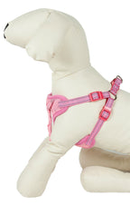 Pet Life ®  'Chichi Shaggy' Mesh Reversed Adjustable Fashion Dog Harness W/ Shaggy Neck Tie