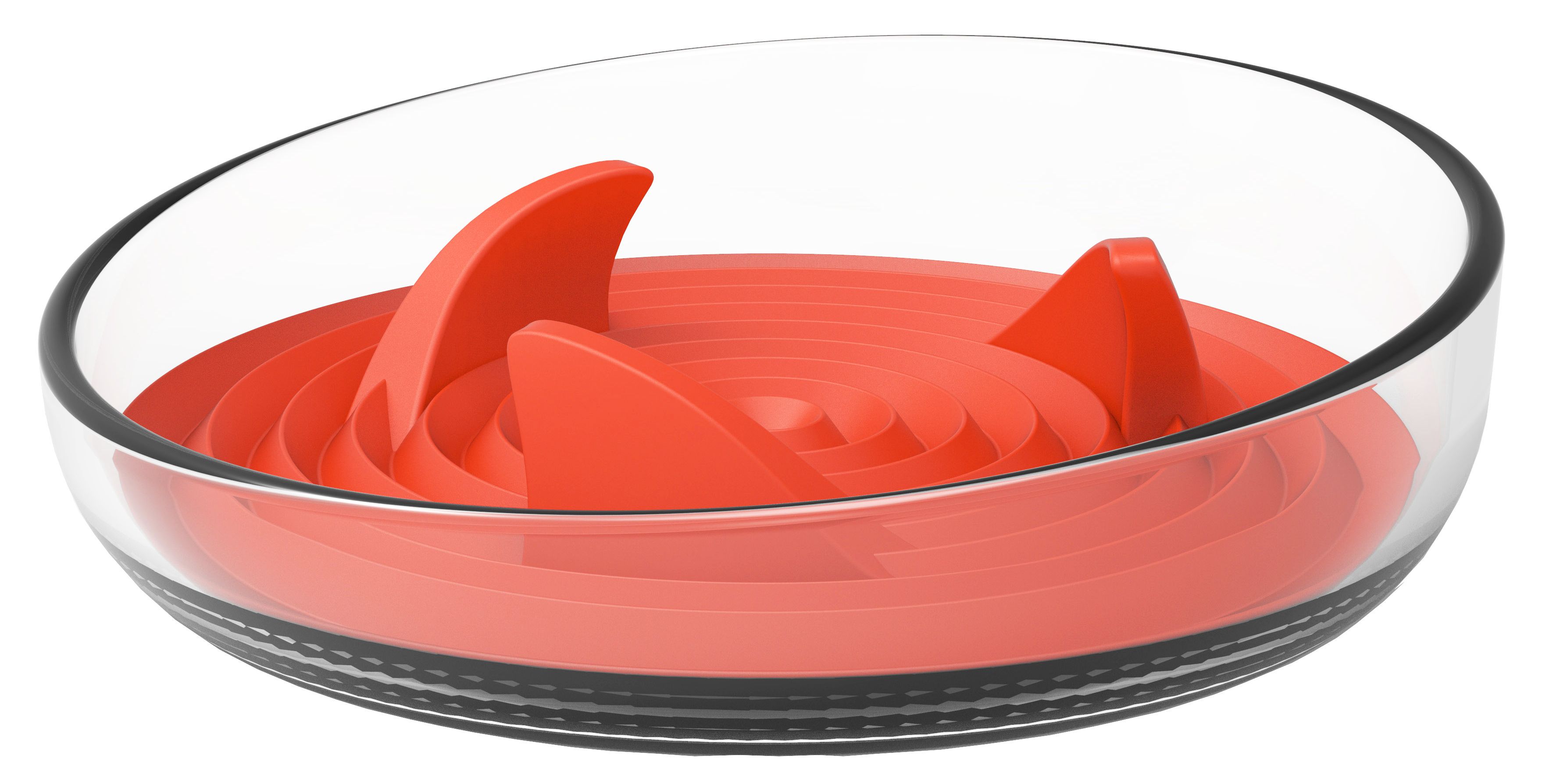 Pet Life ® 'Cirlicue' Shark Fin Shaped Modern Slow Feeding Pet Bowl