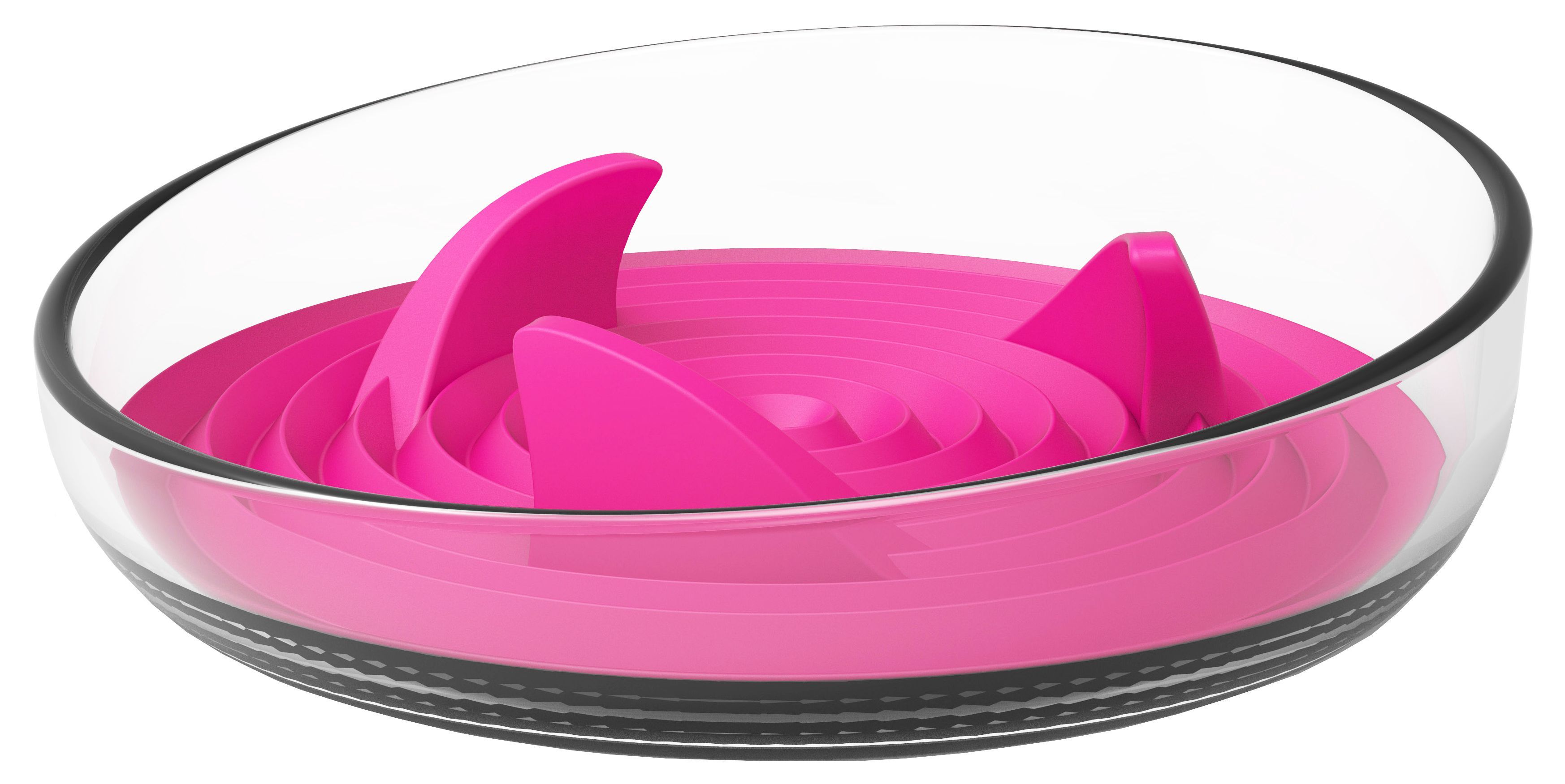 Pet Life ® 'Cirlicue' Shark Fin Shaped Modern Slow Feeding Pet Bowl
