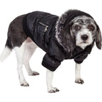 Pet Life ® Classic Metallic Fashion 3M Insulated Dog Coat Parka  w/ Removable Hood