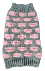 Pet Life ® Fashion Weaved Heavy Knit Designer Ribbed Turtle Neck Dog Sweater