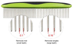 Pet Life ® Grip Ease' Wide and Narrow Tooth Grooming Pet Comb