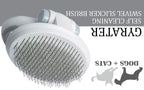 Pet Life ® 'Gyrater' Travel Self-Cleaning Swivel Grooming Slicker Pet Brush