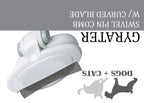 Pet Life ® 'Gyrater' Travel Swivel Curved Pet Grooming Pin Comb