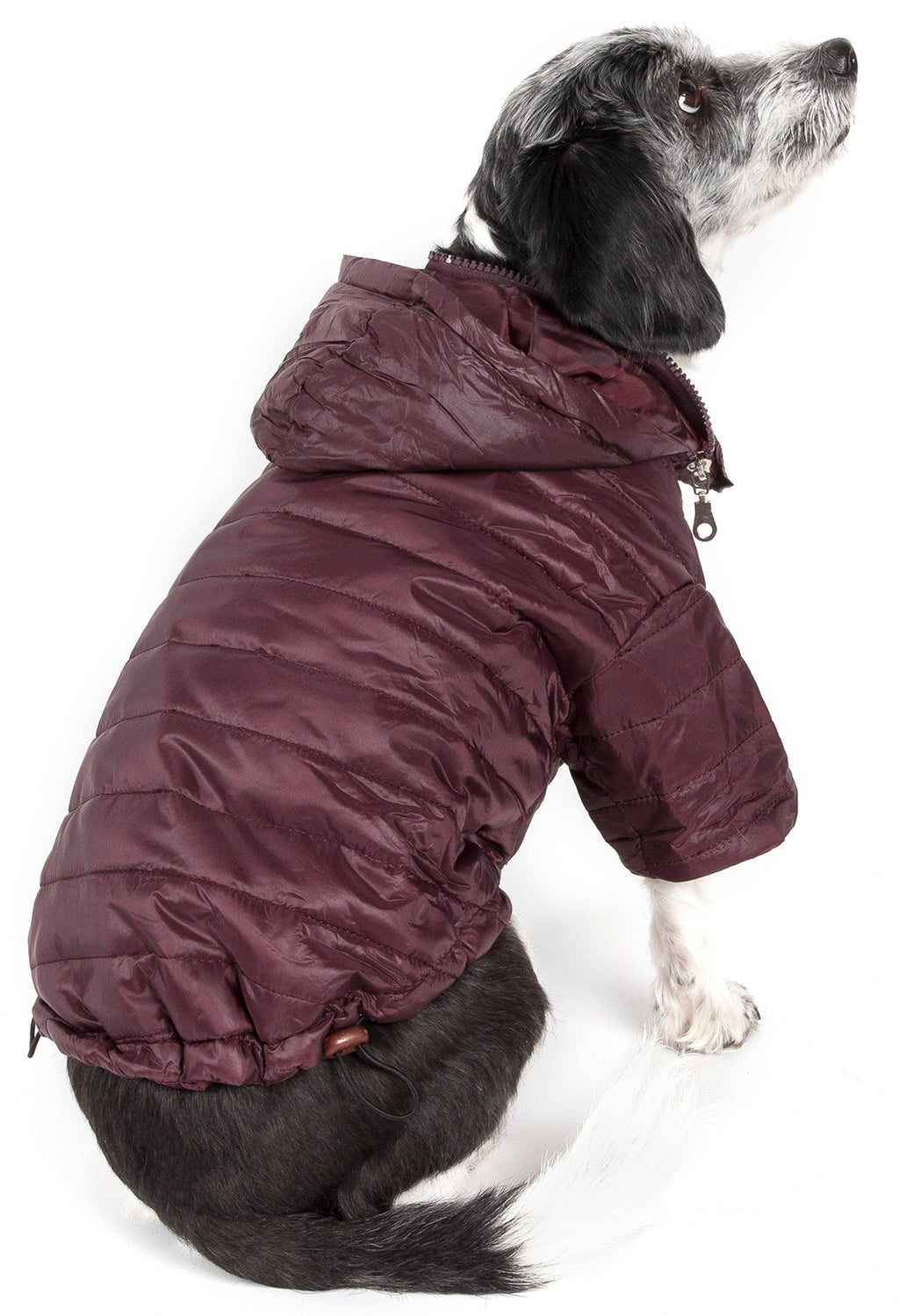 Pet Life ® Lightweight Adjustable and Collapsible 'Sporty Avalanche' Dog Coat w/ Pop-out Zippered Hood