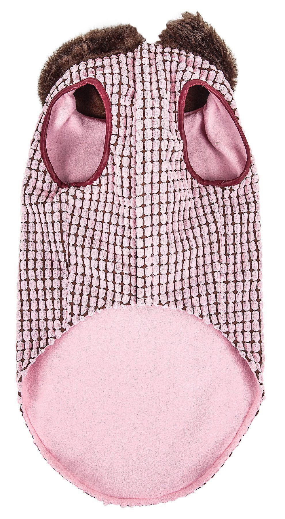 Pet Life ®  Luxe 'Beautifur' Box-Stitched Elegant Designer Mink Fur Dog Coat