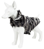 Pet Life ®  Luxe 'Chauffurry' Zebra Patterned Designer Mink Fur Dog Coat